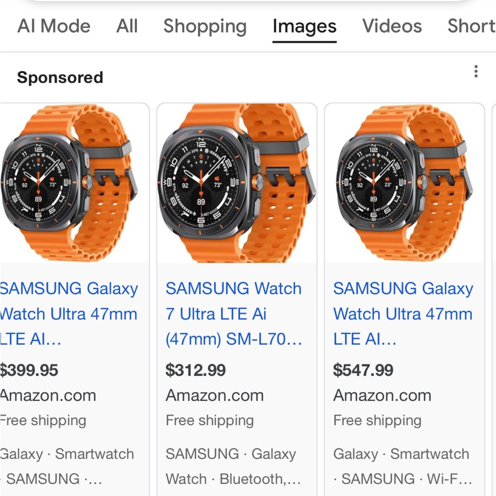 Samsung Galaxy Smart Watch Ultra 47mm LTE Titanium, Titanium Gray, Orange Band - Picture 12 of 13